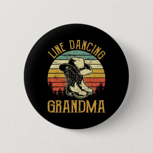 Women line Dance Grandma Danser Dancer Country Mu Ronde Button 5,7 Cm