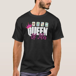 Women Mahjong Chinese Game Tiles Mah-Jongg Player T-shirt