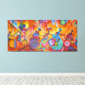 Women on Wheels stretched canvas print. Afdruk (Insitu (Houten vloer))