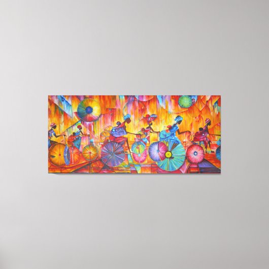 Women on Wheels stretched canvas print. Afdruk (Voorkant)