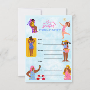 Women Pool party Kaart