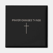 Women Prayer Changes Things Christian Minimalist T Magneet (Voorkant)
