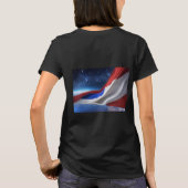 Women’s Basic T-Shirt with USA Flag Logo (Dos)