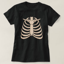 Women’s Cartoon Ribcage Halloween T-Shirt