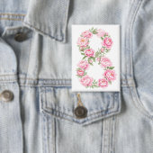 Women’s Day Peony Flower for March 8 Button (Insitu)