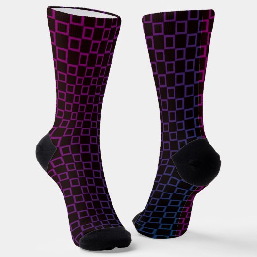 Women socks with Black Purple classic design Sokken (Gebogen)