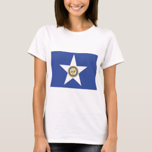 Women T Shirt with Flag of Houston, VS
