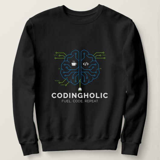 Women Tech Brain Circuit Coding Graphic IT Girls Trui (Design voorkant)