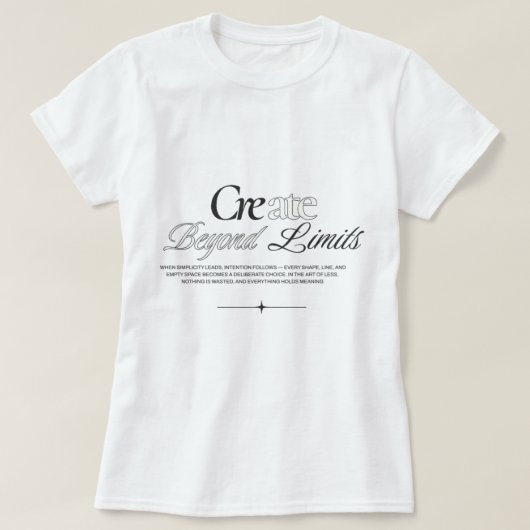 women tshirts design create beyond limits (Design devant)