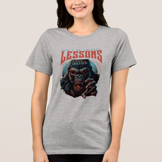 Women Wise Gorilla Lessons Learn T-Shirt (Voorkant)