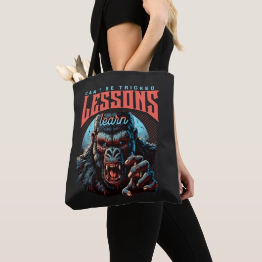 Women Wise Gorilla Lessons Learn Tote Bag (De près)