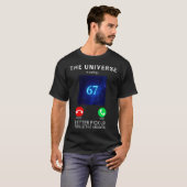 Womens 67 Meme The Universe Is Calling V-neck T-shirt (Voorkant volledig)