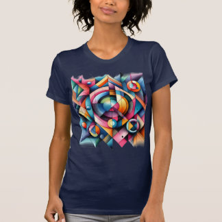 Women's Abstract Geometric T-Shirt
