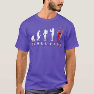 Womens Aerial Silk Evolution of Woman T-shirt