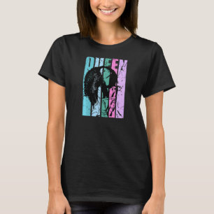 Womens Afro Girl Natural Hair Curly African Americ T-shirt