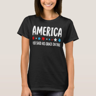 Women's America God vergoten Zijn genade op U T-sh T-shirt