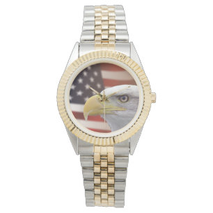 Women's American Eagle Vlag Two-Tone Horloge