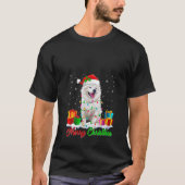 Womens Amerikaans Eskimo Hondenliefhebber Merry Ch T-shirt (Voorkant)