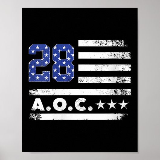 Womens AOC 2028 A.O.C. 2028 voor President Amerika Poster (Voorkant)