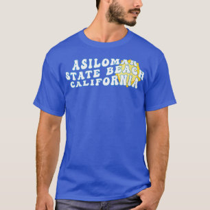Womens Asilomar State Beach California CA Retro Wa T-shirt