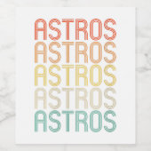 Womens Astros Wijn Etiket (Enkel label)