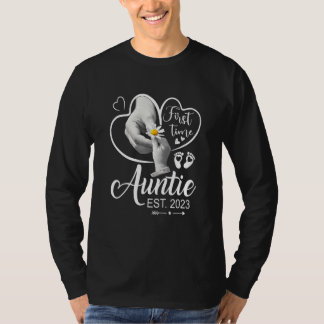 Womens Auntie 2023 Moederdag eerste tante T-shirt