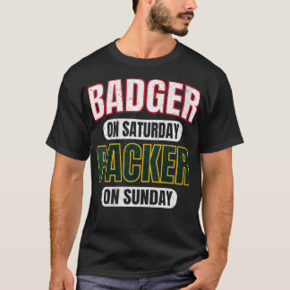 Womens Badger op zaterdag Verpakker op zondag Funn T-shirt