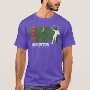 Womens Badminton Turkmenistan Net Games Pla T-shirt