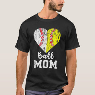 Womens Ball Ma Baseball Softball Mama Team Sports T-shirt