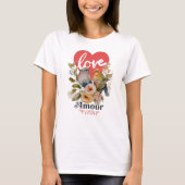  Women's Basic T-Shirt amour afghan (Devant)
