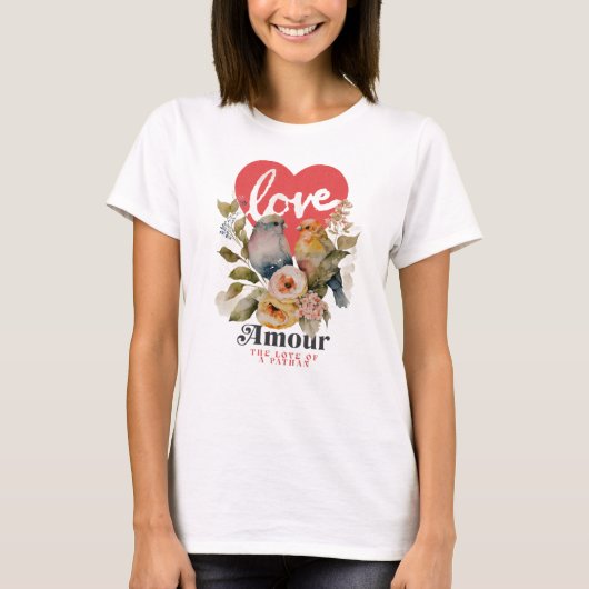  Women's Basic T-Shirt amour afghan (Devant)
