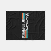 Womens Be Curious Not Judgemental Motivation Insra Fleece Deken (Voorkant (Horizontaal))