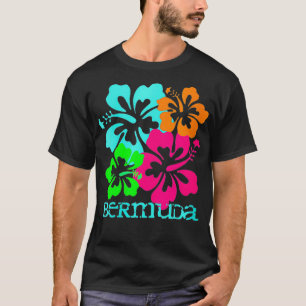 Womens Bermuda Island Strand Tropische Hibiscus Tr T-shirt
