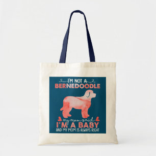 Womens Bernedoodle mama Baby Funny Bernedoodle Dog Tote Bag
