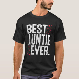 Womens Best Auntie Ever Cute Auntie Lover Valentin T-shirt