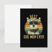 Womens Best Dog Mam Ever Miniature Schnauzer RSVP Kaartje (Voorkant / Achterkant)