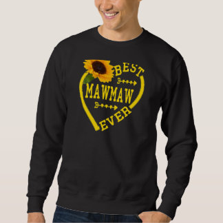 Womens Best Mawmaw Ever Moederdag Heart Sunflo Trui