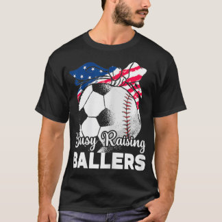 Womens Bezige Raising Ballers Moederdag Baseball S T-shirt