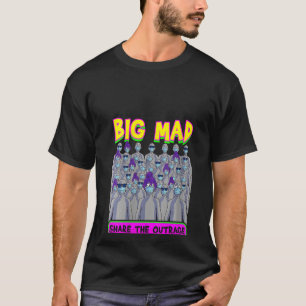 Womens Big Mad NPC Meme Grey People Face Mask Meme T-shirt