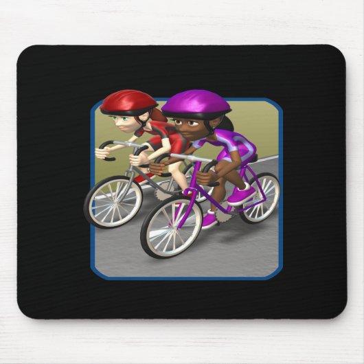 Womens Bike Race Muismat (Voorkant)