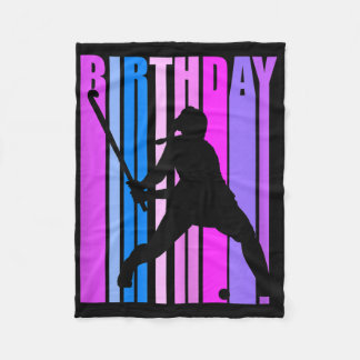 Womens Birthday Field Hockey Player Sports Girls T Fleece Deken