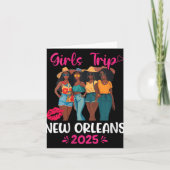 Womens Black Girls Trip New Orleans 2025 Vacation Kaart (Voorkant)