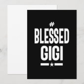 Womens Blessed Gigi Grandma Gift Kaart (Voorkant / Achterkant)