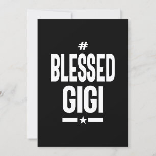 Womens Blessed Gigi Grandma Gift Kaart
