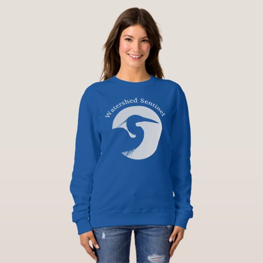 Women's blue sweatshirt  (Voorkant volledig)