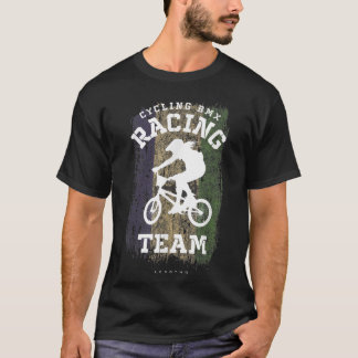 Womens BMX Bike Lesotho Flag Biking Racing T-shirt