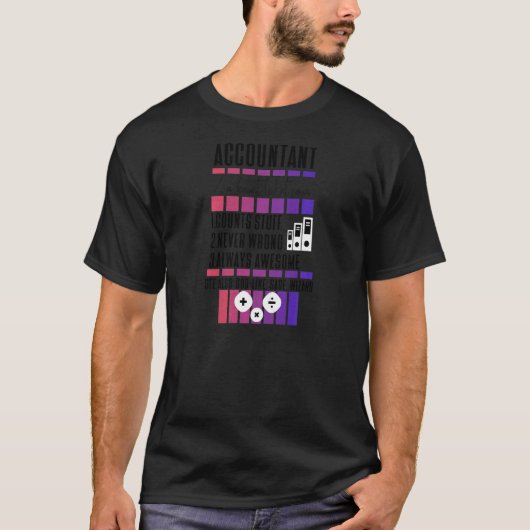 Womens Boekhoudkundige Boekhouding Womens T-shirt (Voorkant)
