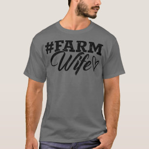 Womens Boerderij Wife Tractro Agriculture Farmer F T-shirt