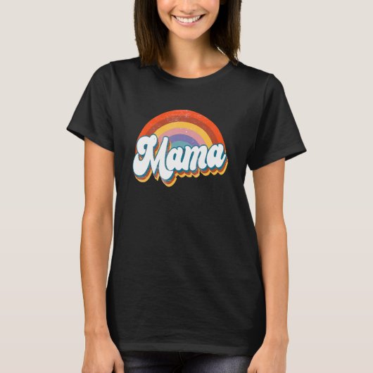 Womens Boho Rainbow Mama Mama mama New Mama Mama M T-shirt (Voorkant)