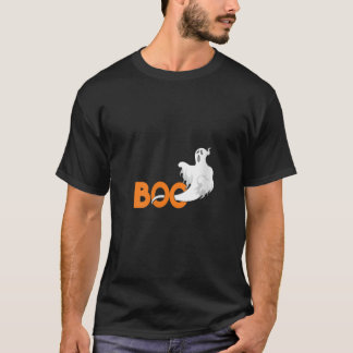 Womens Boo Ghost Spooky Creepy Halloween Trick of T-shirt